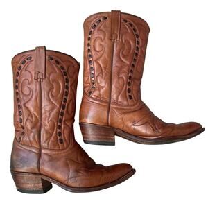 Vintage Durango West Cowboy Boots | Brown Leather, 10.5D, Classic Western Style